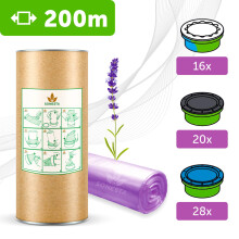 200m. ECO Nappy Bin Refills compatible with Tommee Tippee Tec, Twist & Click, Simplee | compatible with Angel | + cardboard for easy refilling - Lave