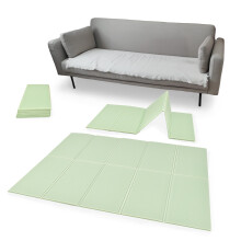 KandyToys 1.98m x 1.48m Folding Pastel Green Baby Mat | Thick Padded XPE Baby Crawl Mat | Waterproof | Safe