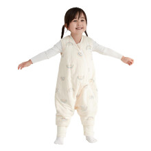 Duomiaomiao Baby Sleeping Bag 2.5 TOG, 100% Cotton Sleeping Bag with Legs Warm Baby Sleeping Bag with Feet for 36-48 Months Toddler Sleeping Bag, Rai