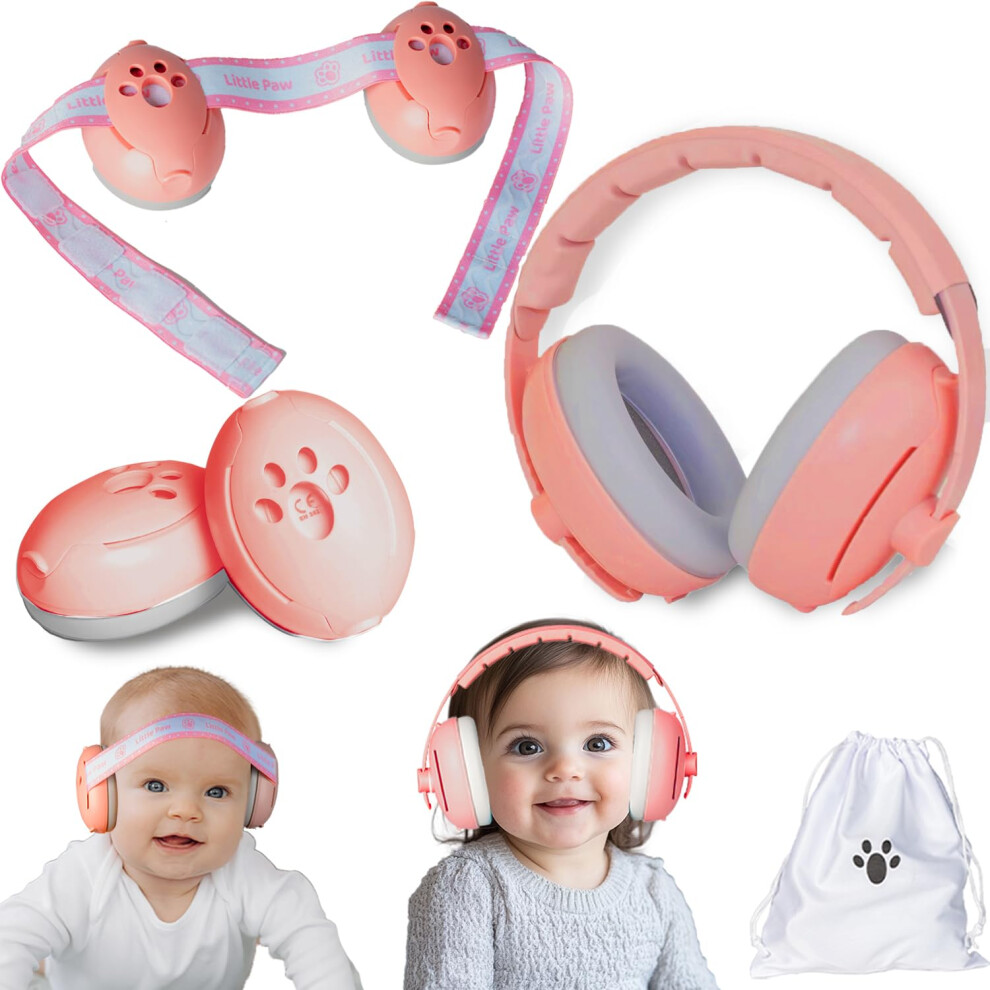 2-In-1 Baby Ear Defender For Babies Toddlers Up To 36 Months - Ce & Ukca Certified - Noise Reduction Earmuffs Baby Headphones Against Hearing Unisex Kids Dekukar