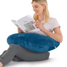 Topchances Nursing Pillow for Breastfeeding-Ergonomic Support with Adjustable Waist Strap & Security Fence, Removable Cotton Cover, Comfort for Mom &