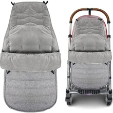 Cosytoes Footmuff, Fairy Baby Waterproof and Windproof,CosyToes Fleece Lined Universal Fitting for Pushchairs Strollers Prams Buggy (Grey-Crystal Vel
