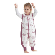 Baby Sleeping Bag with Legs, Unisex 100% Cotton Wearable Blanket 2.5 TOG Winter Baby Sleep Sack with Feet Sleeveless Toddler Sleeping Sack 6-18 Month