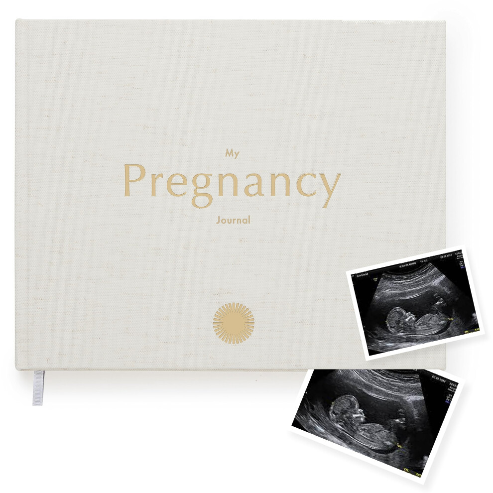 Mal Paper Pregnancy Journal - Cotton | Baby Memory Book for Expecting Mums - Luxury Pregnancy Book - Planner Pregnancy Gift for First Time Parents wi