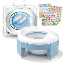 Travel Potty Training Toilet Chairs 3-in-1 Toddler Potty Seat Portable Foldable WC Trainer Ring Seats Detachable Reusable Liner Suitable for Boys Gir