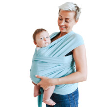 Baby Sling Wrap Newborn to Toddler Carrier 7-35lb - Soft Stretchy Baby Wrap Sling - Safety Tested - Hands-Free Baby Wrap Carrier - Newborn Sling (Neu