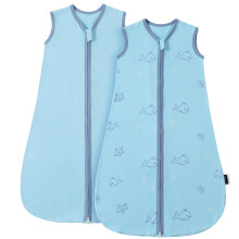 PewinGo Baby Sleeping Bag 0.5 TOG 0-6 Months Sleep Sack 2PCS with 100% Cotton | Newborn Wearable Blanket with Dual Zipper |Soft Breathable Material &
