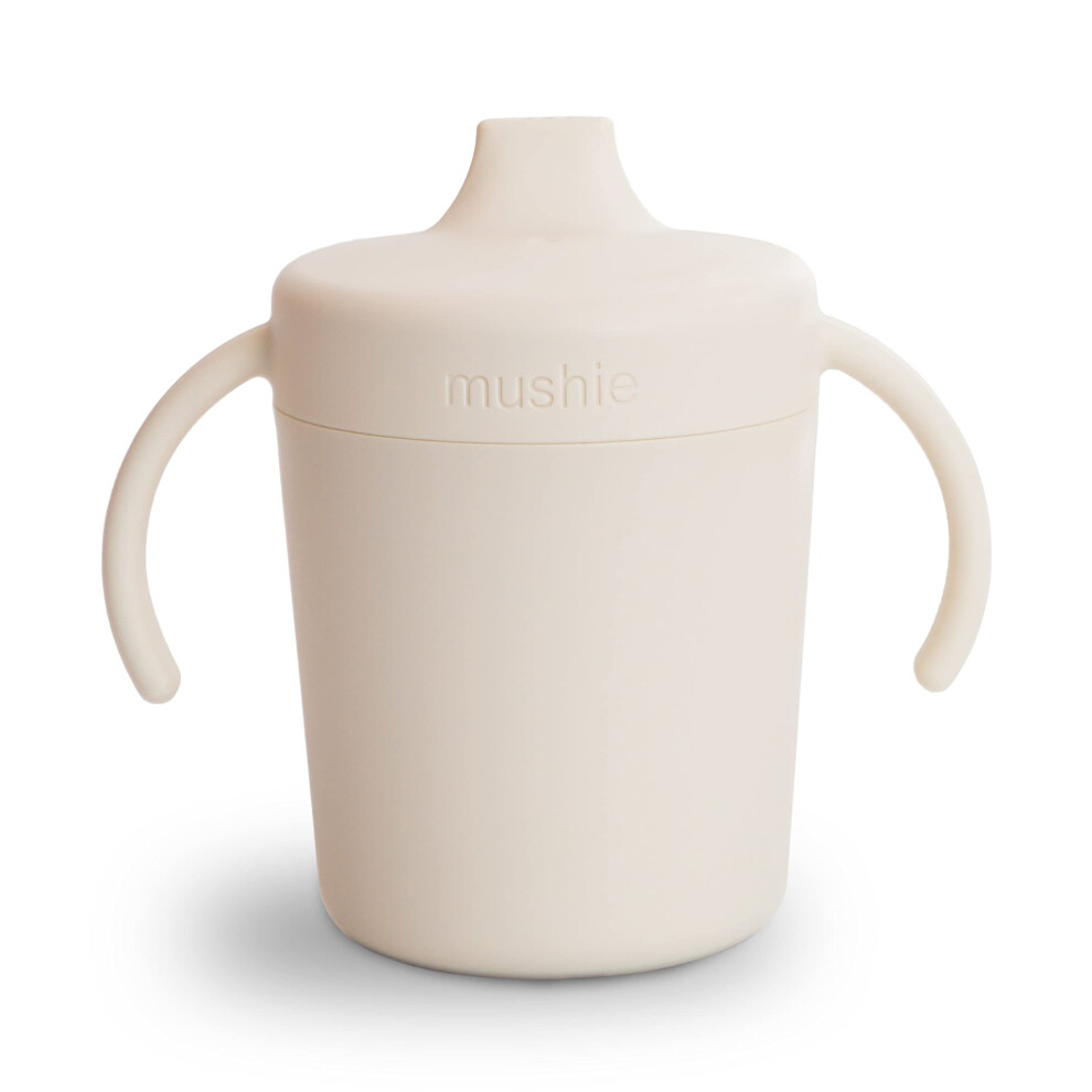 Trainer Sippy Cup | Made In Denmark | Leak Resistant Twist-Off Lid & Handles | 6 Months + (Ivory) Ivory Mushie