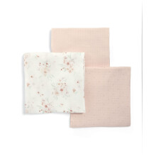 Mamas & Papas 3 Pack Large Cotton Muslin Squares, Floral