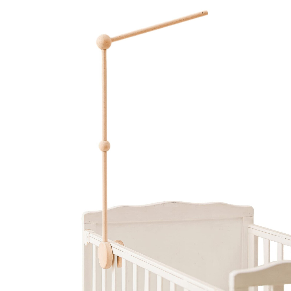 Baby Mobile Crib Holder,Wooden Mount For Mobile Hanging, Baby Crib Attachment For Nursery Decor Mount Bed Bell Holder Let's Make