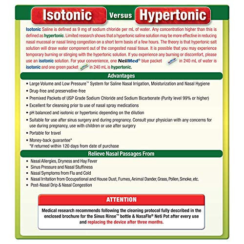 NeilMed's Sinus Rinse Extra Strength Pre-Mixed Hypertonic Packets, 70 Count (Pack of 1) 2