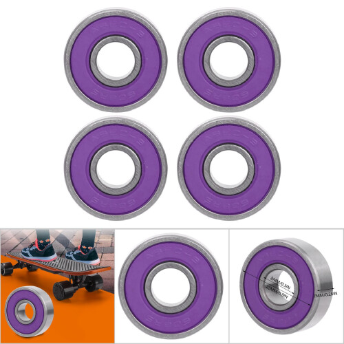 8 pezzi cuscinetti 608 viola ABEC-9 22x8x7 mm 2
