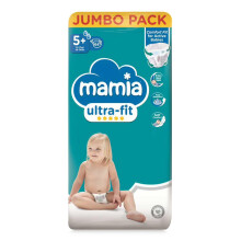 Mamia Ultra fit Size 5+ Nappies 2X Jumbo 64 Pack
