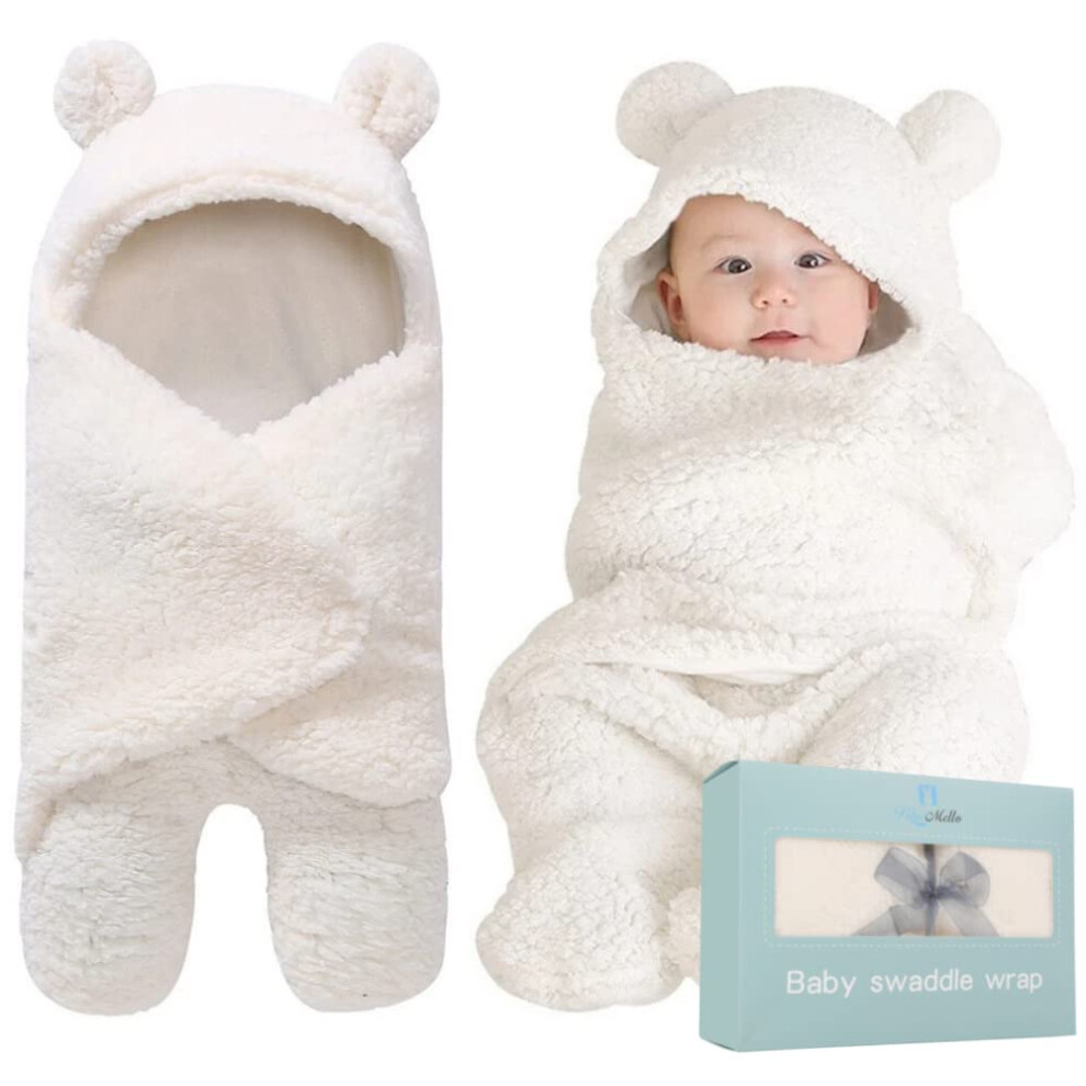 Baby Swaddle Blanket | Ultra-Soft Plush Essential For Infants 0-6 Months | Receiving Swaddling Wrap | Ideal Newborn Registry And Todd White Bluemello
