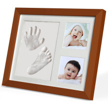 PewinGo Footprint & Handprint Clay Kit, Photo Frame for Newborn, Baby Shower Gifts, Registry, New Parents Gift, Perfect Memory and Nursery Room Decor