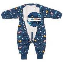 ZIGJOY 2.5 Tog Baby Sleeping Bag with Legs & Long Arms Sleeves Winter Sleep Suit with Feet Toddler Sleep Sack 100% Cotton Wearable Blanket with Folda