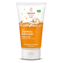 Weleda Kids Shampoo and Body Wash 2in1, Kids Shampoo, Kids Body Wash, Happy Orange, Dermatologically Tested, 100% Certified Natural, Organic, Vegan,1