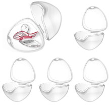 Amdonalo 5Pcs Dummy Case, Transparent Pacifier Case Safe BPA-Free Soother Pod Storage Box Nipple Shield Case for Travel and Home
