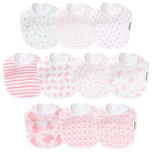 Hakochia Muslin Baby Bibs, Soft & Absorbent, Cotton Feeding Bibs for Newborns & Toddlers, Unisex Baby Bib Set, Comfortable & Gentle on Skin, Ideal fo