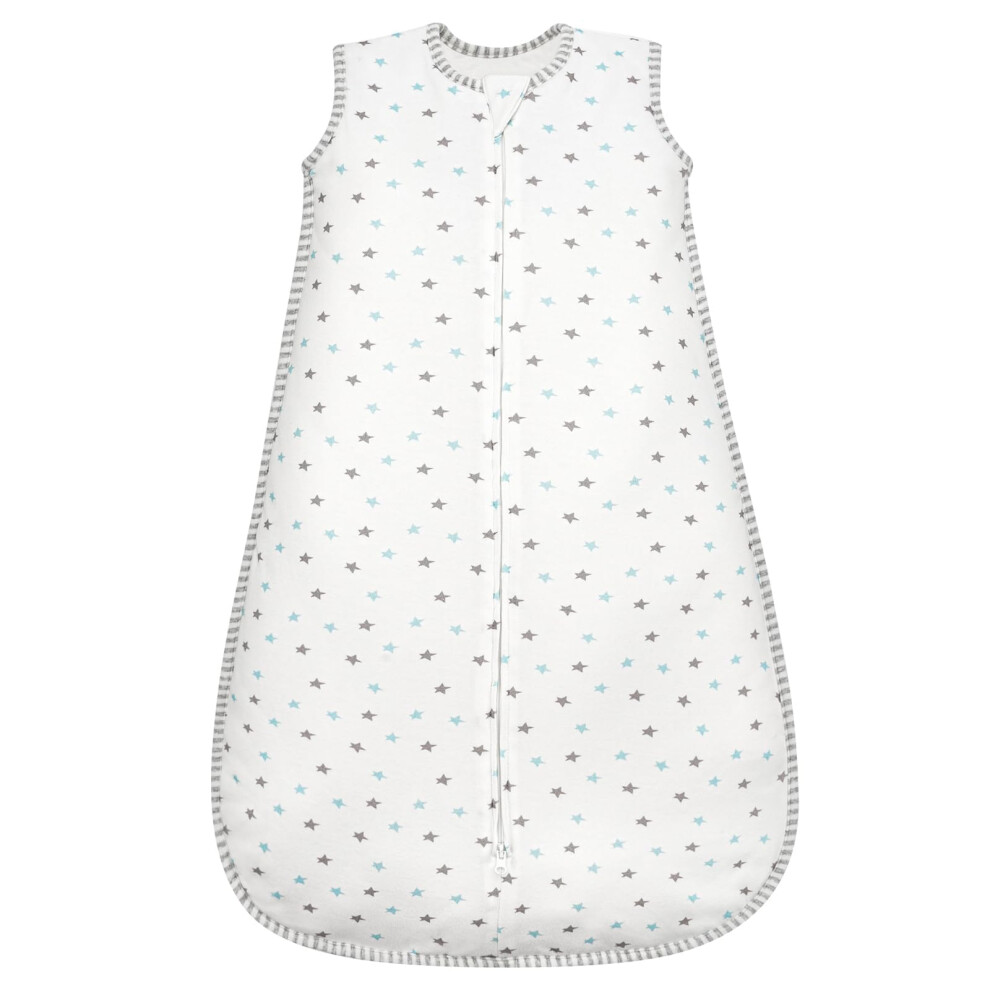TURMIN Baby Sleeping Bag 1.5 Tog Baby Sleeping Bag 6-12 Months 100% Cotton Sleeveless Sleep Sack, Star, M-image-OPC-PJRDBN8-NEW