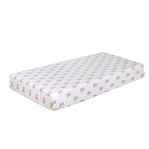 100% Egyptian Cotton Cot Bed Fitted Sheet Thread Count 200 2 Pack - Teddy Grey - 70 x 140 cm 1