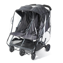 Orzbow Universal Rain Cover for Pushchair Double, Breathable Double Pram Rain Cover with Window, Durable EVA Twins Stroller Raincover, Easy to Instal