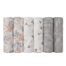 GLLQUEN BABY Muslin Squares Cloth for Baby, 6pack 70cm x 70cm Cotton Burp Cloths for Newborn, Absorbent & Breathable and Ideal to Clean, Wipe & Cover