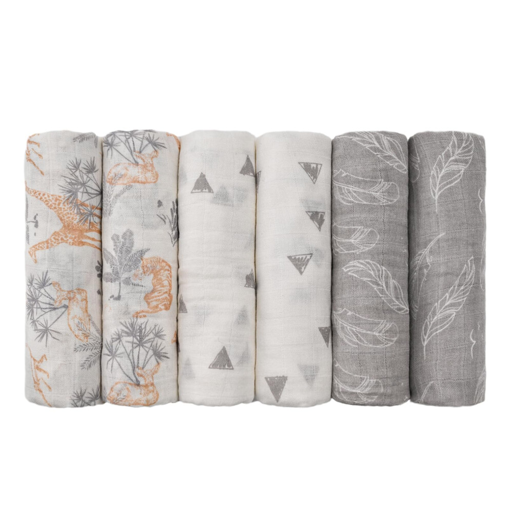 Gllquen Baby Muslin Squares Cloth For Baby, 6Pack 70Cm X 70Cm Cotton Burp Cloths For Newborn, Absorbent & Breathable And Ideal To Clean, Wipe & Cover