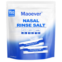 MAOEVER Neti Pot Salt Packets - 150 Individual Saline Packets for Nasal Wash | Neti Pot Refill Kit | Effective Nasal Irrigation | Sinus Care | Nasal