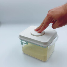 Super Doopers One Touch Baby Milk Powder Dispenser - Airtight Food Storage Containers with Lid for Formula, Coffee, Cereal, Flour - Includes Spoon &