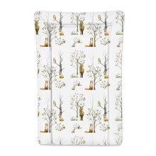 Profiled Soft Base Newborn Baby Changing Unit Mat with Raised Edges 73x46 cm (New Woodland)