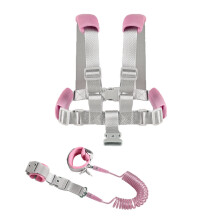 TOPWAYS Toddler Reins, Boy Girls Baby Walking Harness, 2in1 Toddler Anti Lost Leash, Baby Reins Walking Harness and Anti Lost Safety Wrist Link Belt