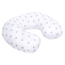 BREAST FEEDING MATERNITY NURSING PILLOW BABY SUPPORT AMAZING DESIGNS (Stars on white)