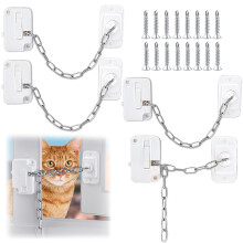 4pcs Window Locks for Upvc Windows, Self Adhesive Window Restrictor Locks for Child Pets Safety, Versatile Adjustable Window Lock with Screws for Cab