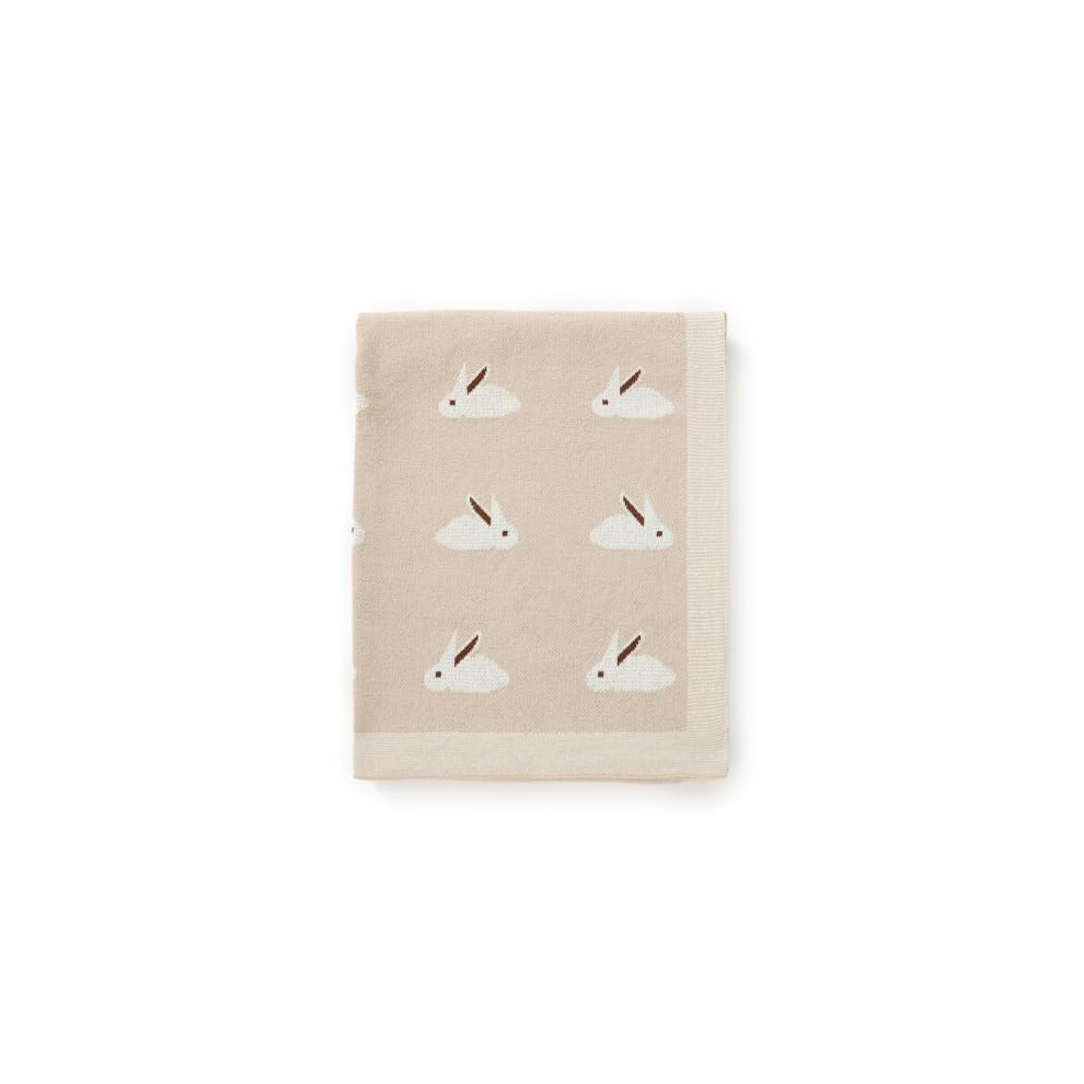 Hadetoto Baby Blanket For Newborn 100% Cotton Soft Baby Blankets Baby Gifts Baby Essentials For Newborn 100 X 80Cm Bunny Beige