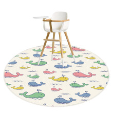 Highchair Splash Mat, 43.3" Waterproof Washable Anti Slip Spill Mat for Art, Crafts,Playtime Floor Protector, Weaning Mess Mat, Table Cloth