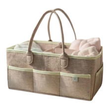 BabyLush Nappy Caddy Organiser, Newborn Essentials Caddy, Washable Felt Nursery Storage Bag with Compartments, Essential for Newborns and Babies, Gif