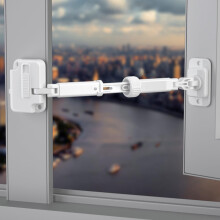 Cispree Window Child Safety Lock No Drilling for UPVC, Wooden, Metal, Aluminum Window Frames, Sash Restrictors Stopper Self Adhesive, Easy Install (1