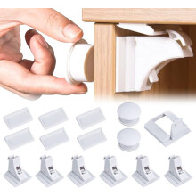 Vugttuon Magnetic Child Safety Cupboard Locks, Baby Drawer Lock 6 Locks + 2 Keys, Magnetic Child Lock, Child Proof Cupboard Locks, Baby Safety Locks