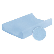 Baby Terry Cover for Changing Mat 80x50 cm for Nappy Changer with Raised Edges (Blue)