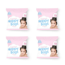 KARAN KING 800 Antibacterial Nappy Bags - Scented Diaper Sacks for Travel, Ensuring Easy-Tie Nappy Disposal on the Go (Kids, Toddlers,Diaper,Baby Pro
