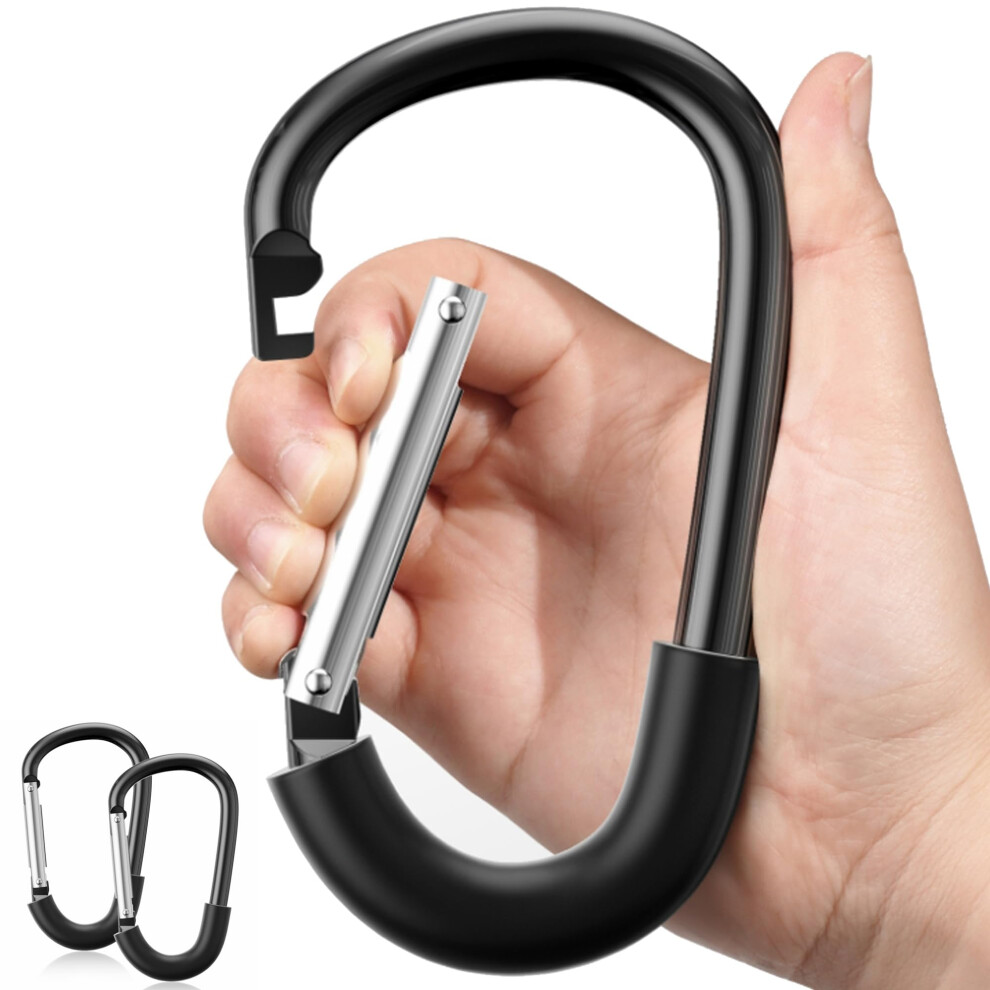 Buggy Clips, Upgrade Pram Clips, Heavy Duty Pram Hooks For Bags, Large Pram Carabiner Clips, Aluminum Pushchair Clips, Baby Stroller Hook For Surdoca