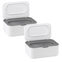 2 PCS Wipes Dispenser Case Box, Baby Wipes Box Dispenser, Dry Wet Tissue Paper Case Holder, Tissue Storage Box Case with Lid, Keep Wipes Fresh, Nappy