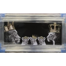 King,Queen,Boy & 2 Girls Wall Art 85x45Cm