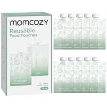 Momcozy Reusable Baby Food Pouches for Toddlers,BPA Free Plastic,Food Safe,Freezer Safe,Refillable for Applesauce Yogurt & Puree Squeeze Pouch,10 Pac