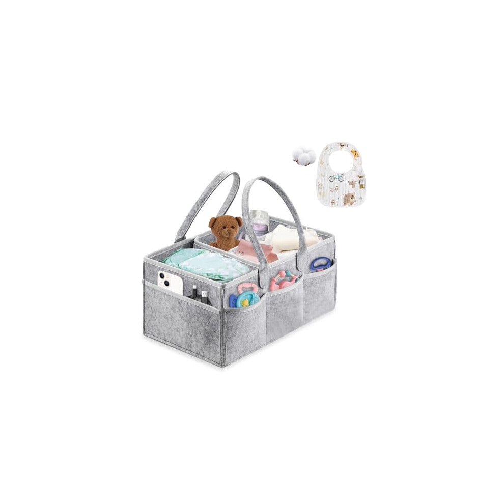 Diaper Caddy Organizer, Baby Diaper Caddy, Nursery Storage Basket Bin And Car For Diapers And Baby Wipes, Nappy Bags For Mom, Toys Storage For Esoes