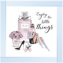 Enjoy The Little Things Glitter Wall Art 55Cm