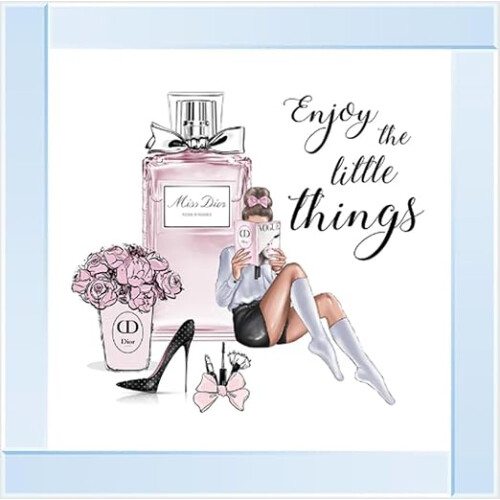 Enjoy The Little Things Glitter Wall Art 55Cm
