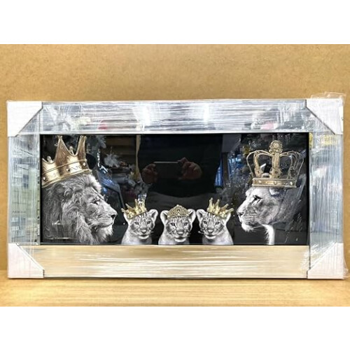 King,Queen,Girl & 2 Boys Wall Art 85x45Cm