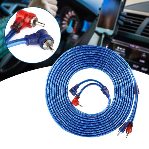 AUTO 5 m cavo di interconnessione RCA blu trasparente 2